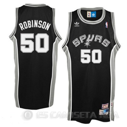 Camiseta Robinson #50 San Antonio Spurs Negro - Haga un click en la imagen para cerrar